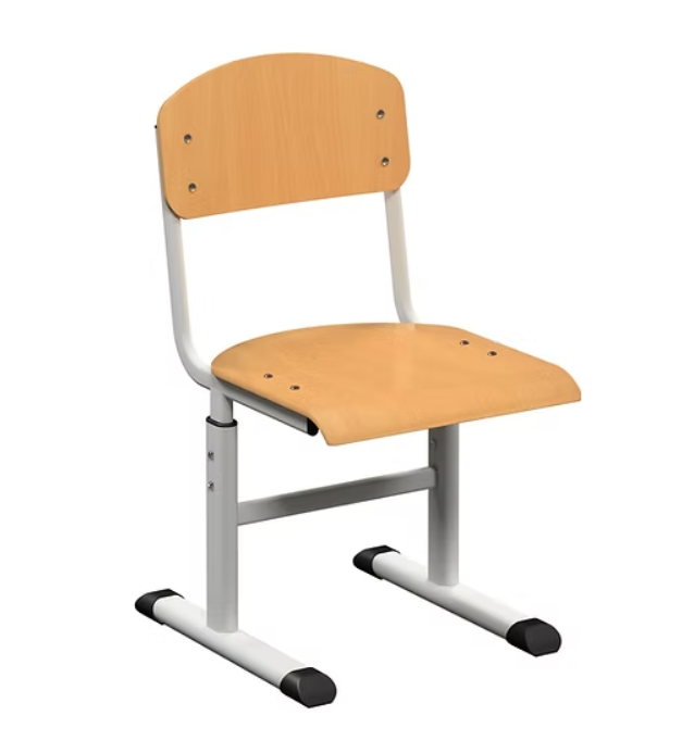 Стілець Т-подібний, (опція р.г. №4) рост. гр. №5-7, каркас з плоскоовальної труби, спинка та сидіння покриті пластиком HPL, ЕТЕРНО ТРЕЙД (132450 HPL)